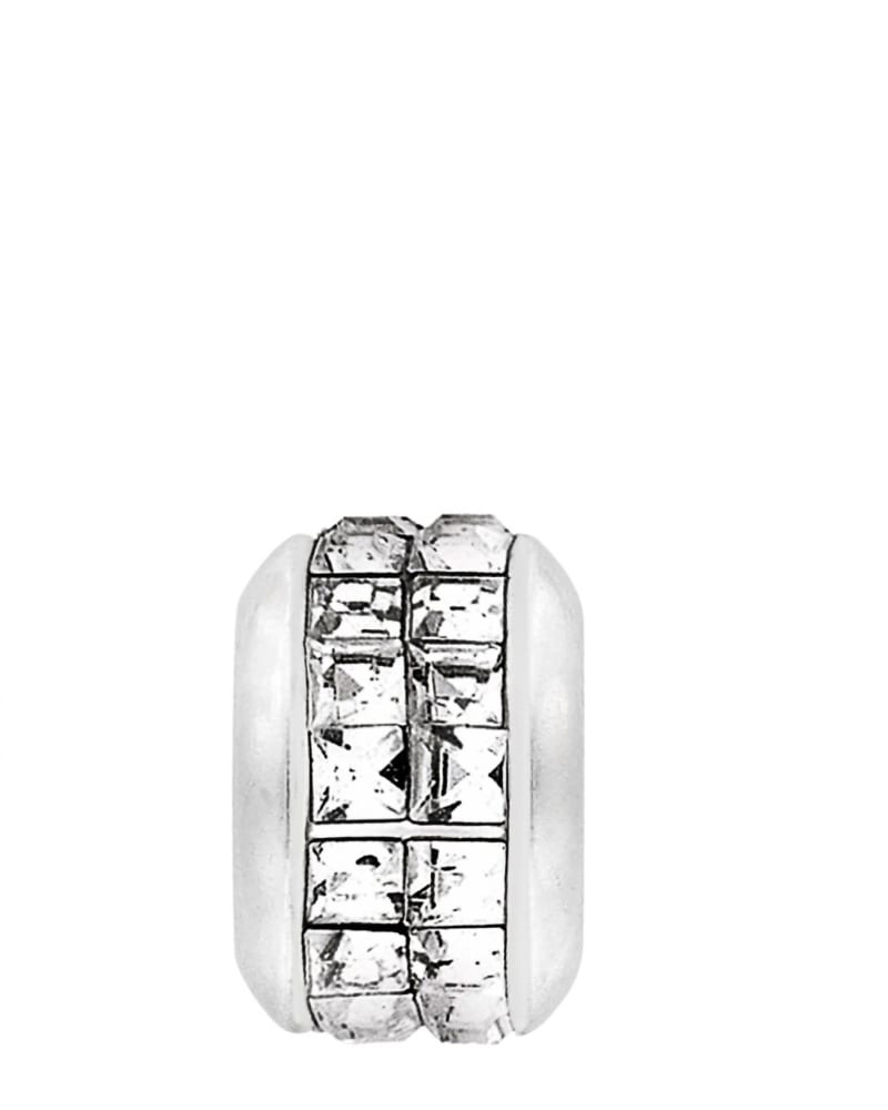Front of a size O/S Spectrum Bead in Silver in Silver by Brighton. | dia_product_style_image_id:331294